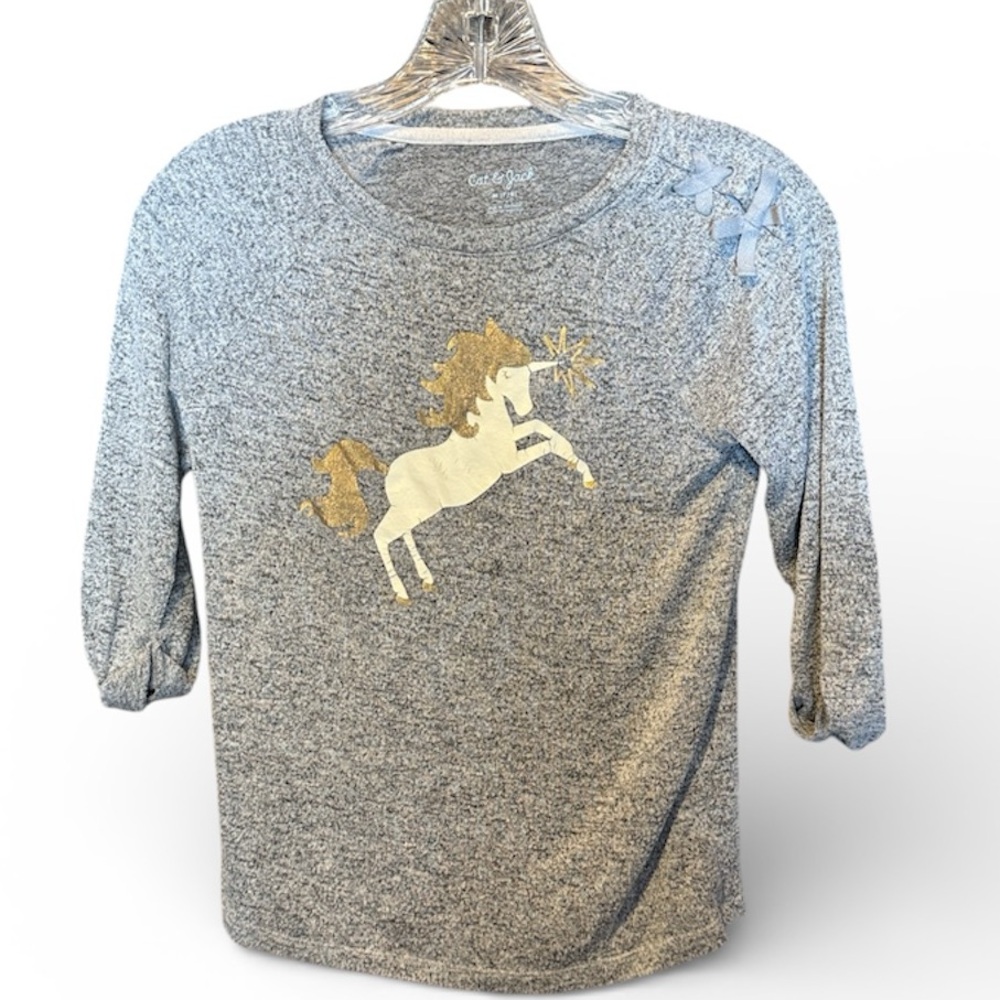 💰BOGO FREE Cat & Jack Unicorn Graphic Top Med 7-8